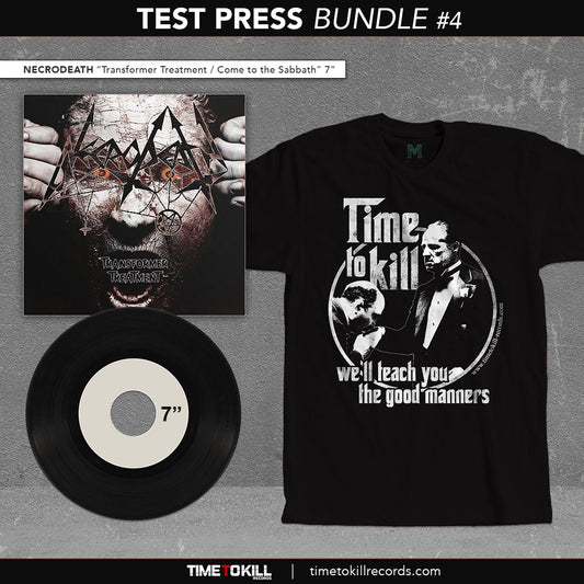 Necrodeath "Transformer Treatment"/ "Come to the Sabbath" LP 7" test press bundle
