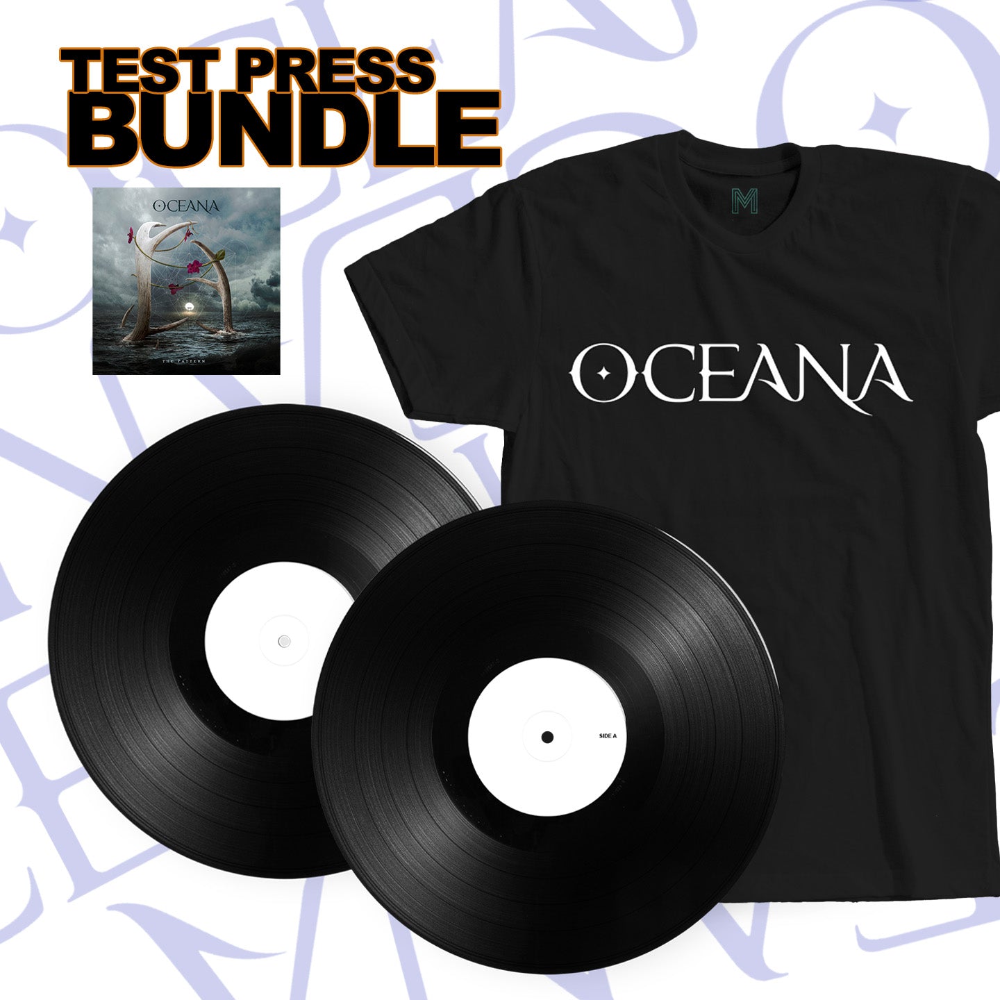 Oceana "The Pattern" - T-shirt + double lp test press vinyl BUNDLE