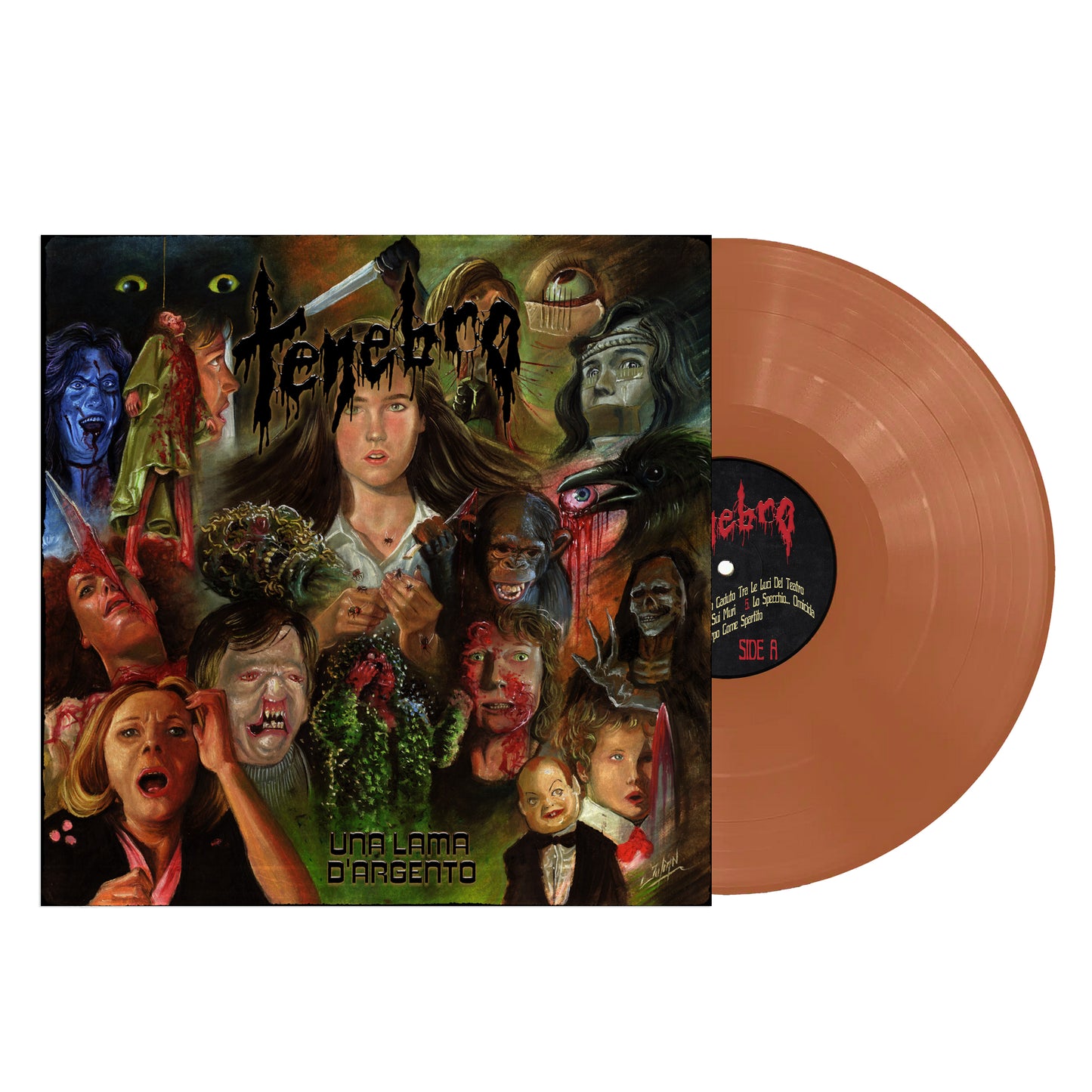 Tenebro - Una Lama d'Argento - LP repress solid brown