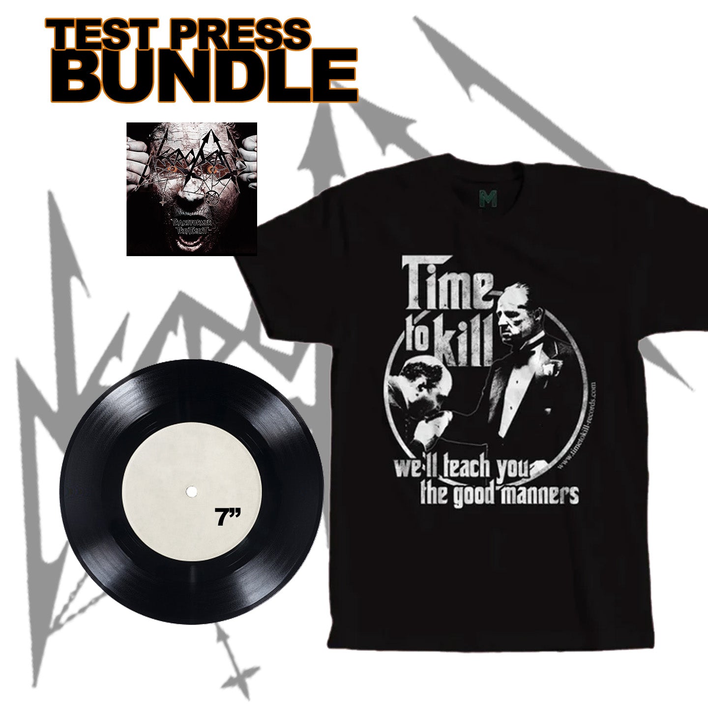 Necrodeath "Transformer Treatment"/ "Come to the Sabbath" LP 7" test press bundle