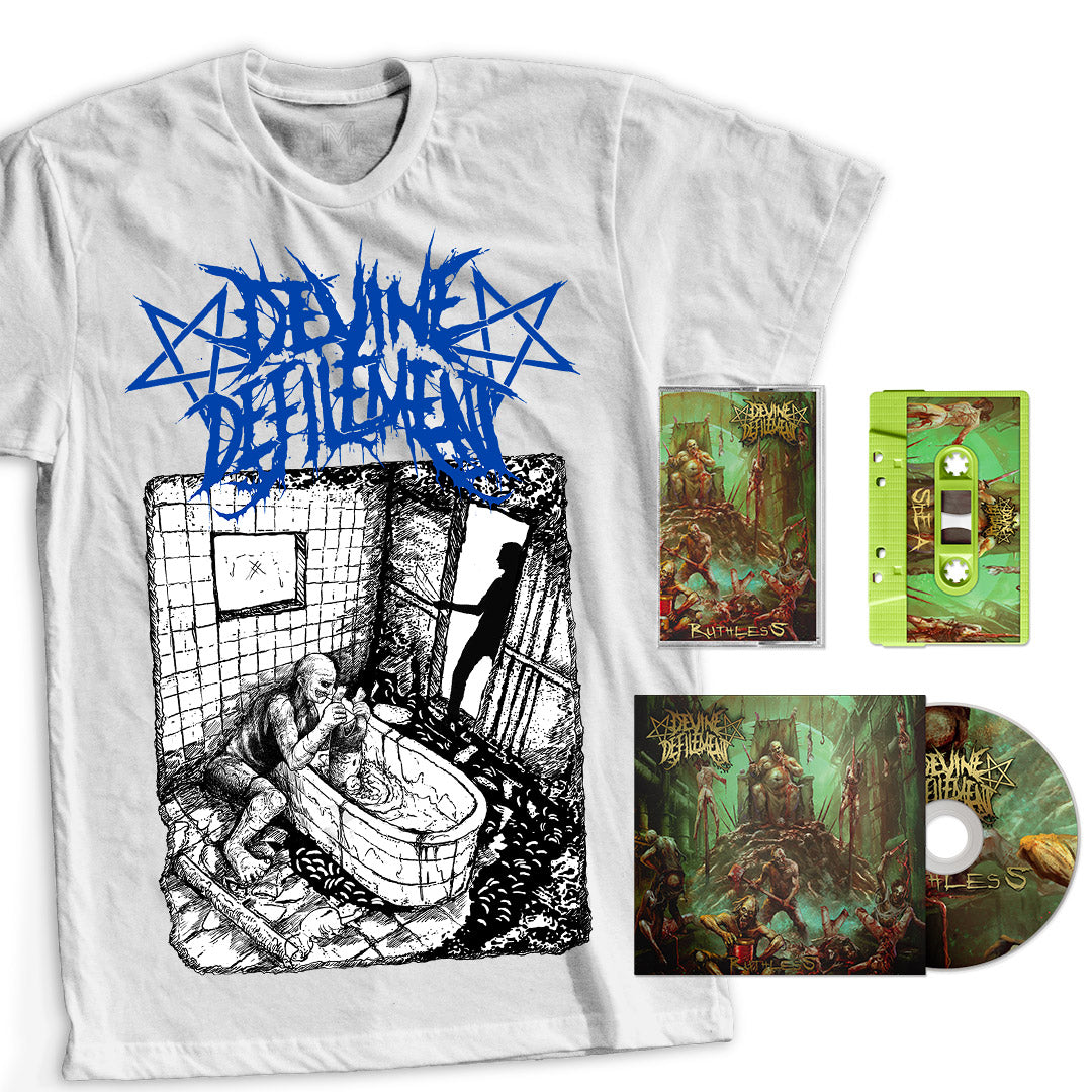 Devine Defilement - Ruthless | Cd + Cassette + T-Shirt Bundle