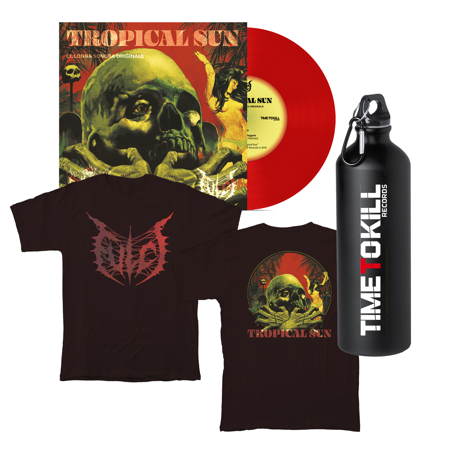 Fulci "Tropical Sun - The short movie OST" LP 7" red vinyl Bundle