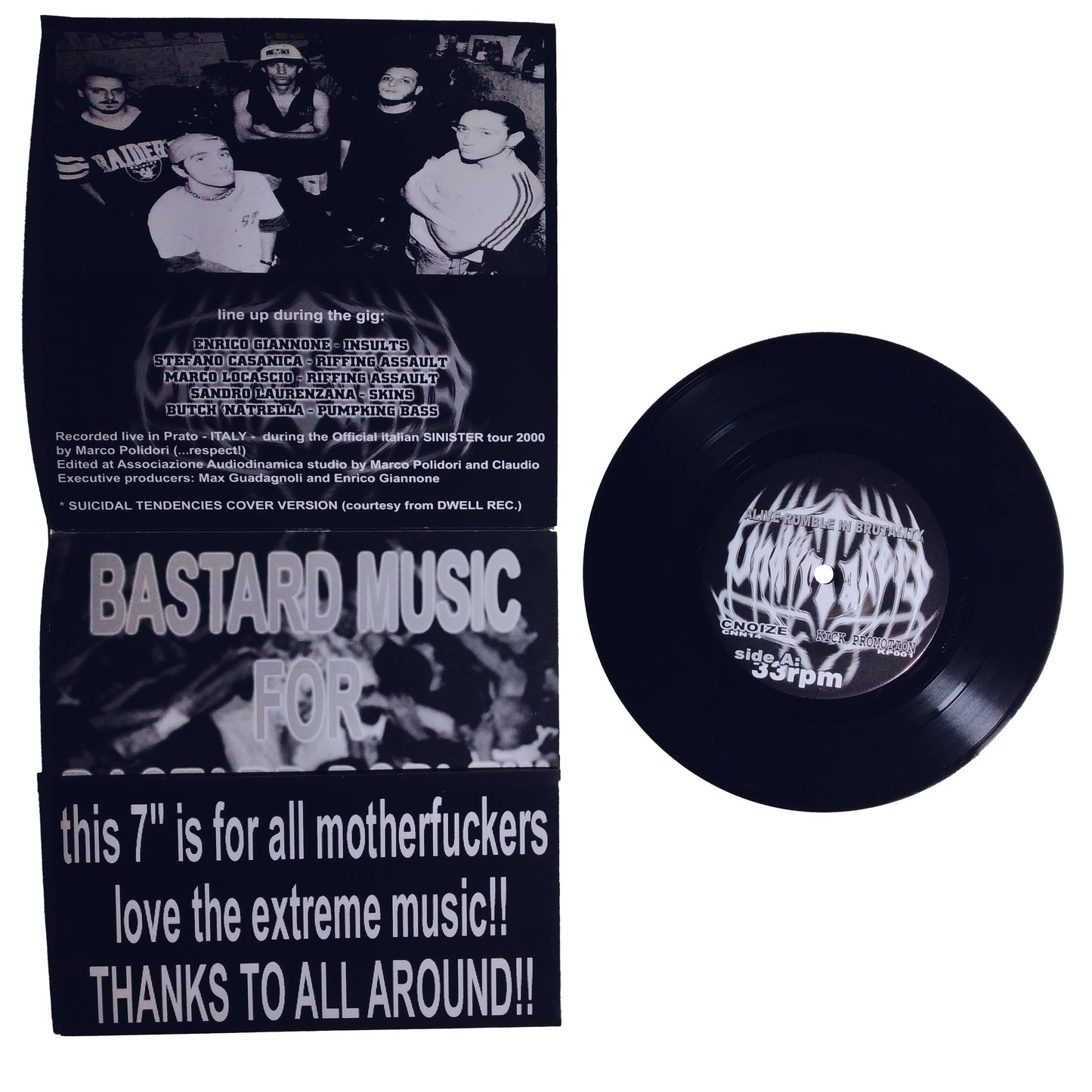 Undertakers "Alive Rumble In Brutality" LP 7"