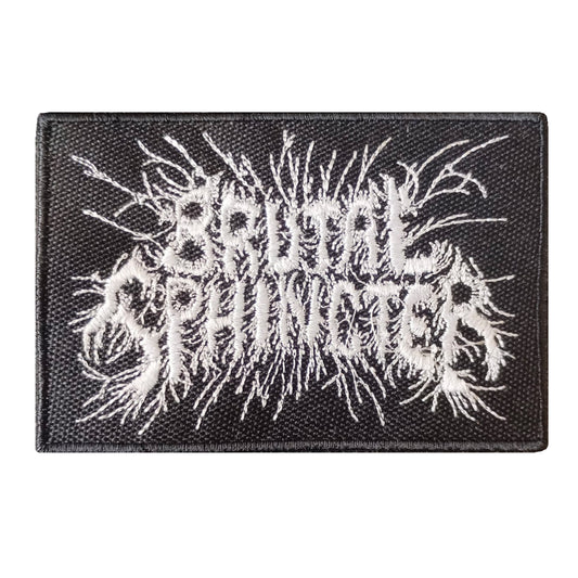 Brutal Sphincter - White Logo Patch