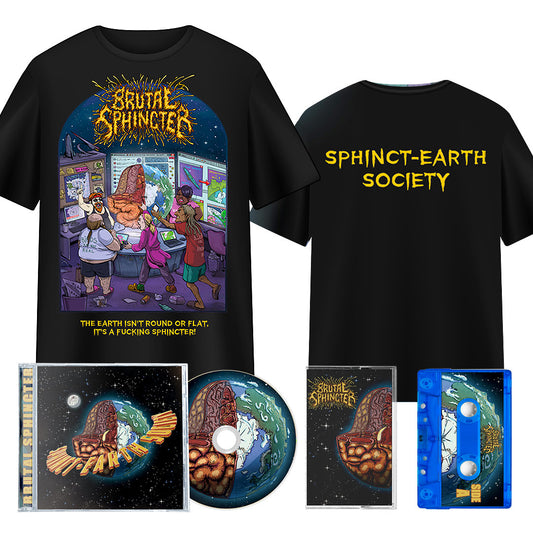 Brutal Sphincter - Sphincht-Earth-Society - T-shirt + Cassette + CD Bundle (preorder)