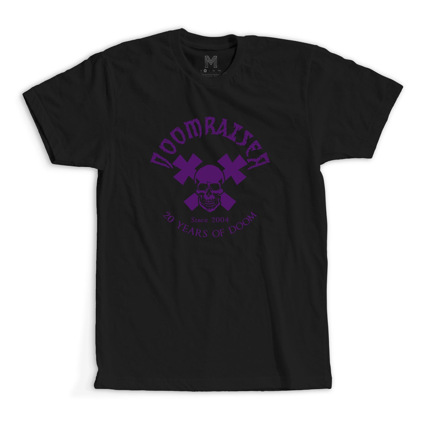 Doomraiser "Cold Grave Marble" tee purple logo