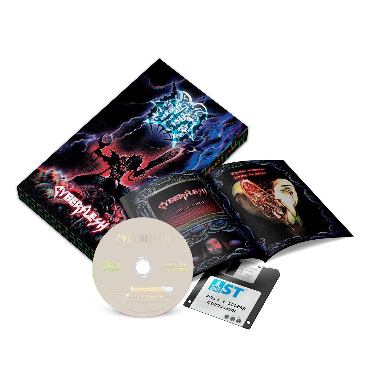 Fulci / Talpah - Cyberflesh | Ultra-exclusive long box CD + comic book + floppy