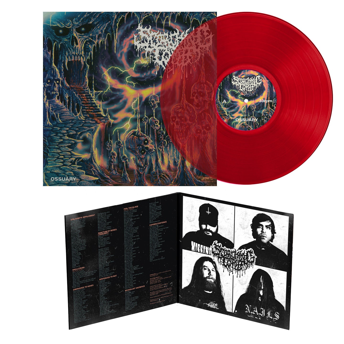 Scorching Tomb - Ossuary - LP gatefold transparent red