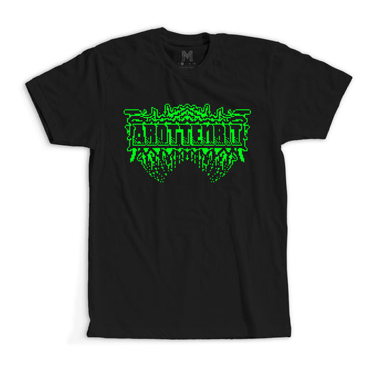 Arottenbit official tee acid green logo