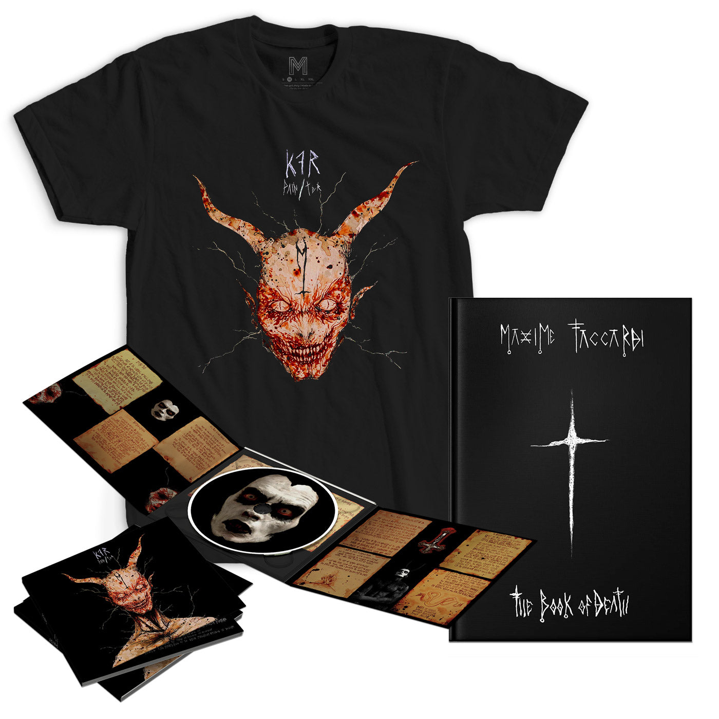 K.F.R | Maxime Taccardi - CD Digipack + The Book of Death + T-shirt Bundle (preorder)