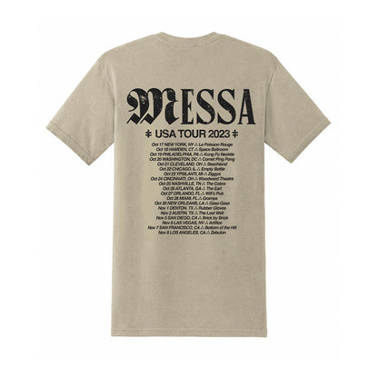 Messa - Tan Impatient Tour Shirt Black Ink