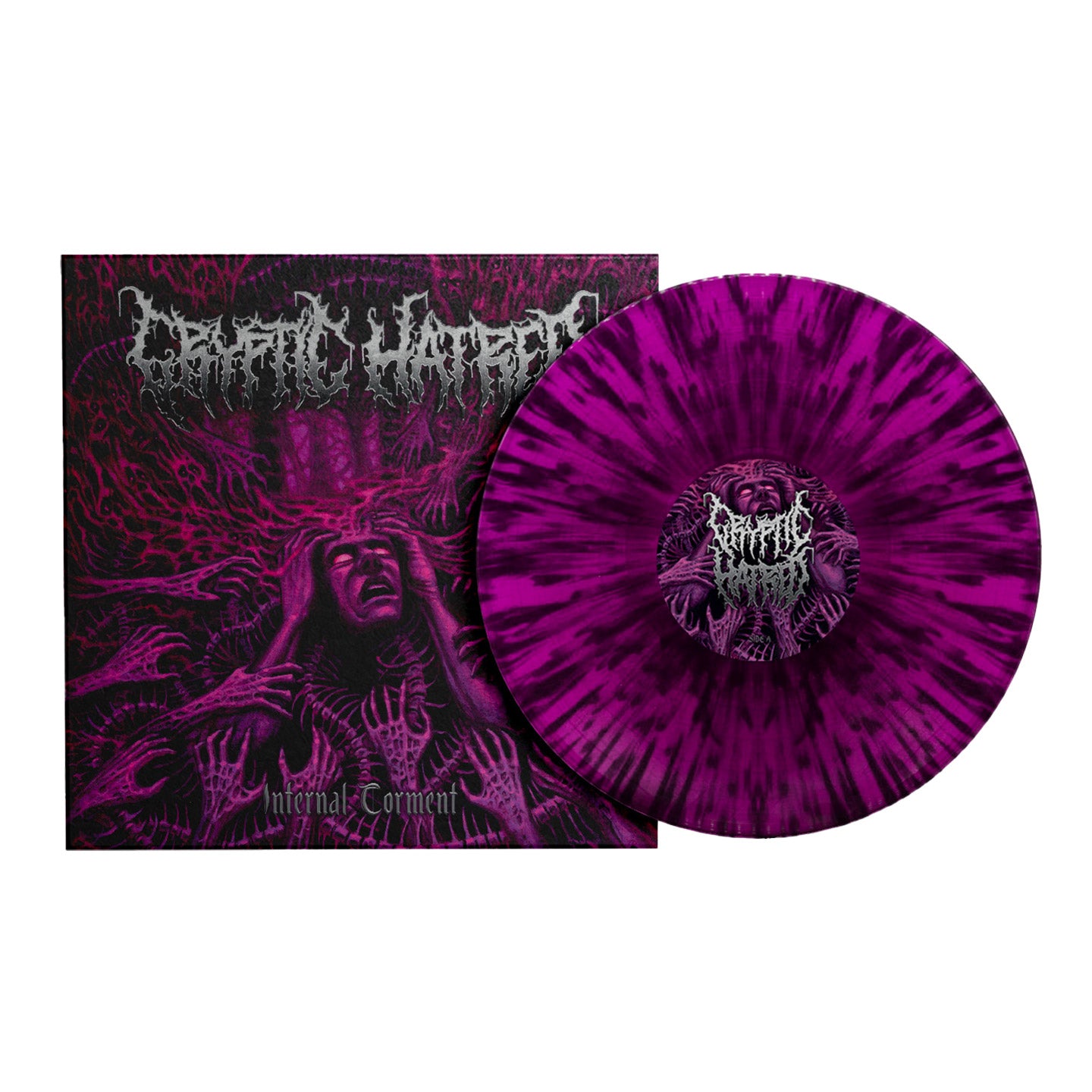 Cryptic Hatred "Internal Torment" LP violet/black splatter limited edition